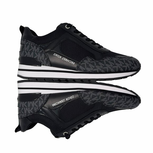 ✨MICHAEL KORS Wilma Trainer Sz 6 Women's Shoes Casual Sneakers Black 49S1WIFS1D✨ - Picture 2 of 10